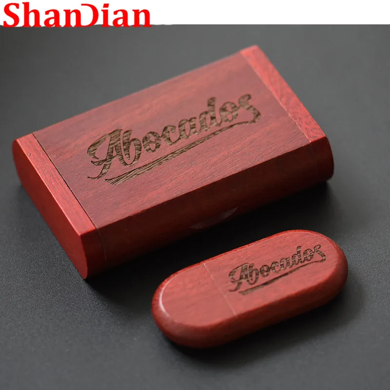 SHANDIAN модный овальная деревянная желчь+ флип-бокс USB флеш-накопитель USB 2,0 4 ГБ 16 ГБ 32 ГБ 64 Гб внешний накопитель диск памяти