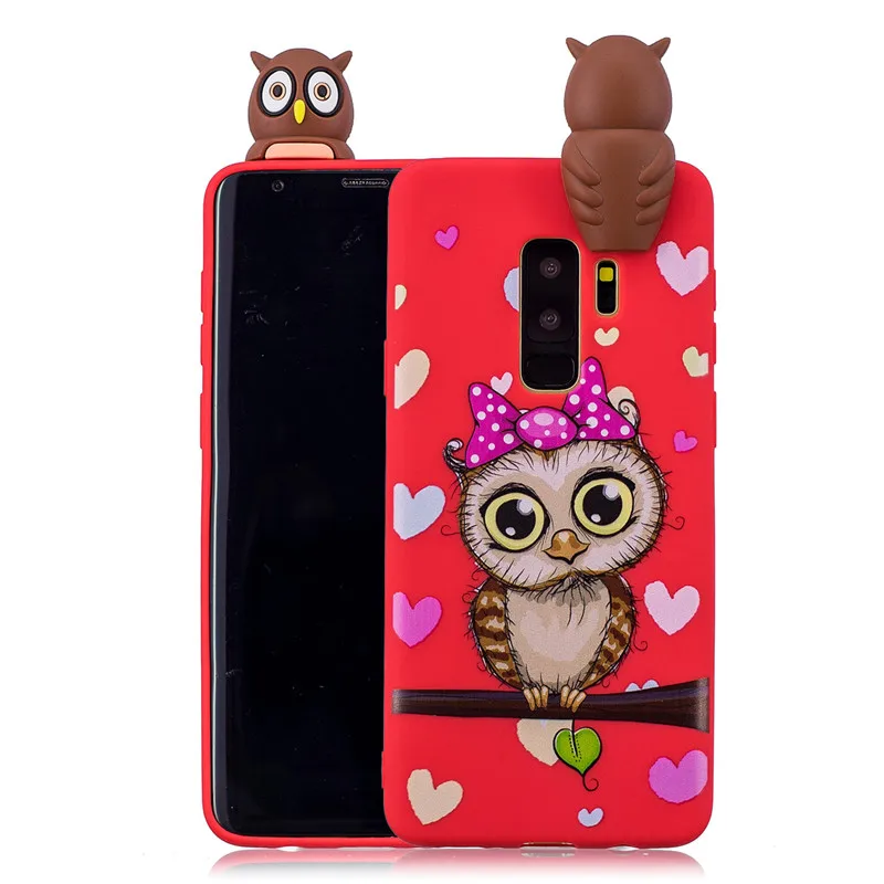 3D Мягкий Силиконовый ТПУ чехол для Samsung Galaxy S10E S10 Plus S8 S9 S7 S6 Edge Note 9 8 милый Панда Сова