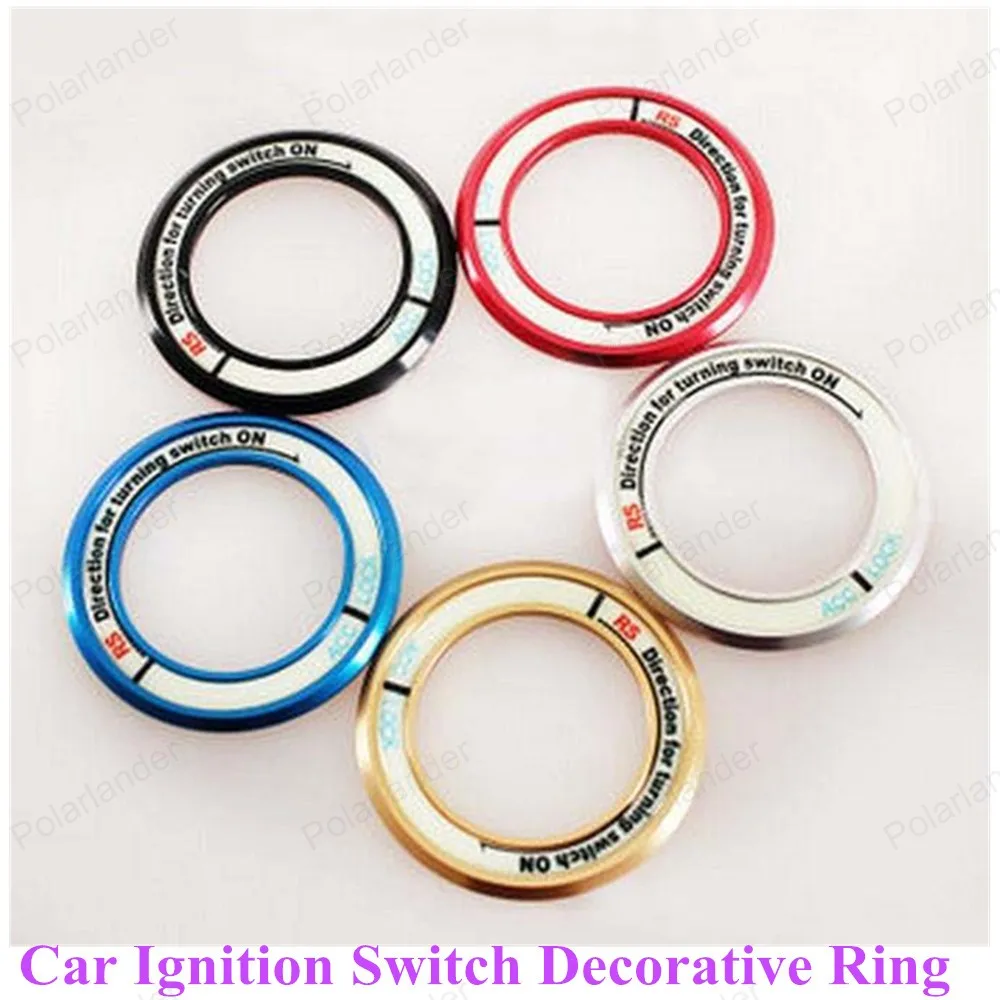 Алюминиевый сплав переключатель зажигания автомобиля декоративное кольцо