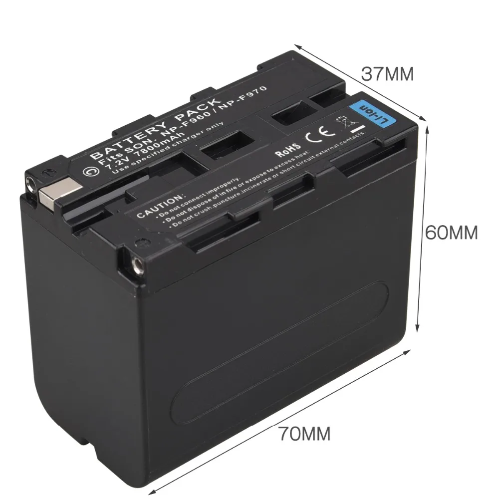 1 шт. 7800 мАч высокой Ёмкость NP F960 F970 NPF960 цифровой Камера Батарея для Sony