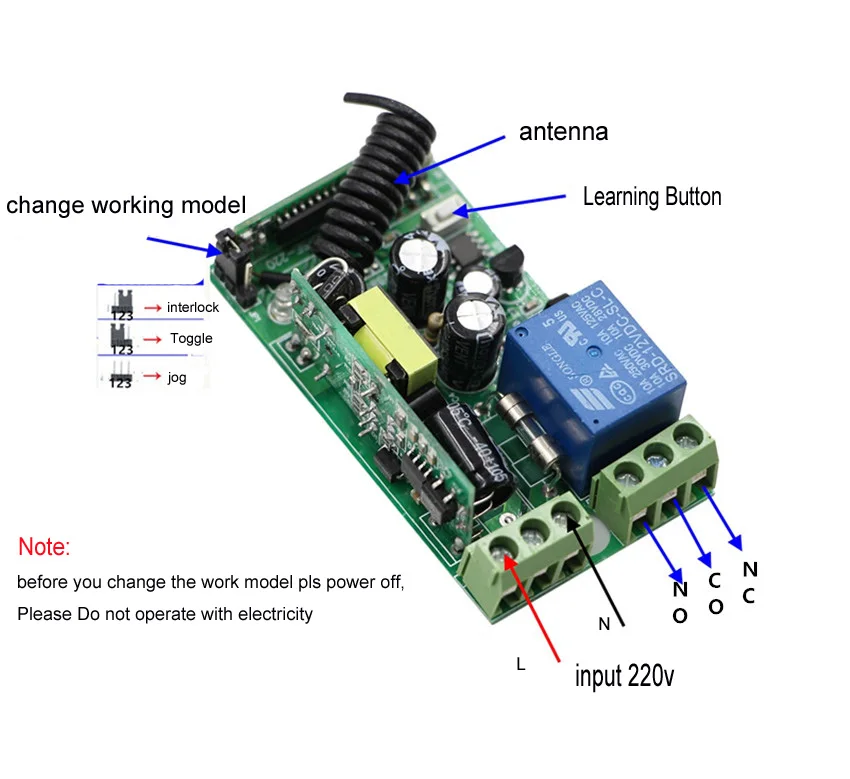 Лучшая Акция переменного тока 85-250 В 1 канал радиочастотный беспроводной