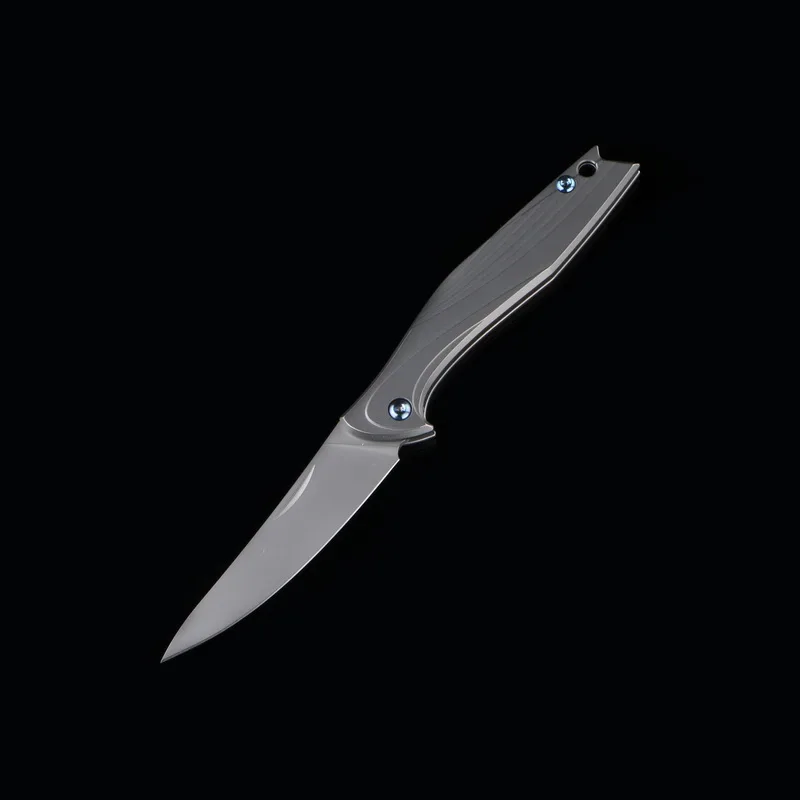 Flat gray Зеленый шип Феникс складной нож M390 лезвие прокладка TC4 Титан 3D Ручка Открытый отдых карманные Фруктовые Ножи EDC инструмент - Цвет: Flat gray