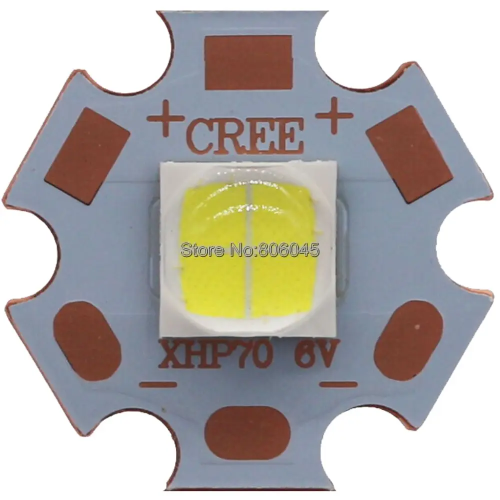 Светодиодный излучатель Cree XHP70 6 в или 12 В холодный белый 5000 К нейтральный 3000