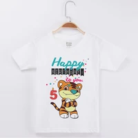 limited time discount tiger printing clothes for boys birthday t shirt cotton kids costume girl tops children boy tees clothing