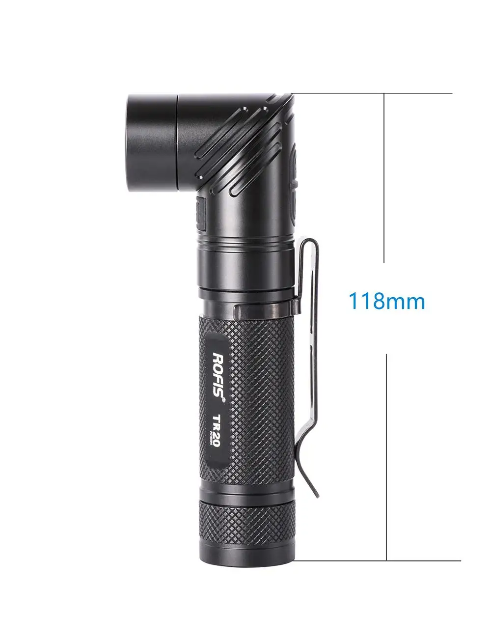 ROFIS TR20 светодиодный фонарь 1100лм CREE XP-L HI V3, вращается на 90 градусов, перезаряжаемый фонарь Anglelight с батареей 18650