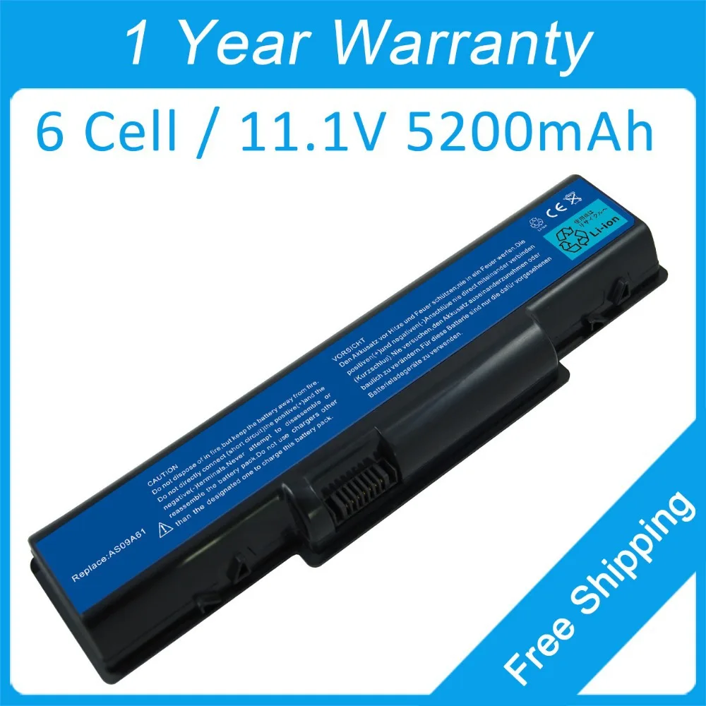 Новый аккумулятор 5200 мАч для ноутбука acer Emachine G630 G725 E630 E727 D525 D725 E525 G620 G627 AS09A56 AS09A90