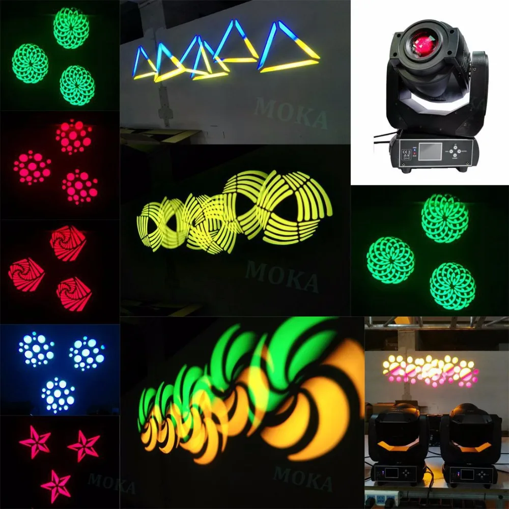 2 шт./лот 90 Вт прожектор с движущейся головкой Светодиодный Gobo LED 3 лицевой