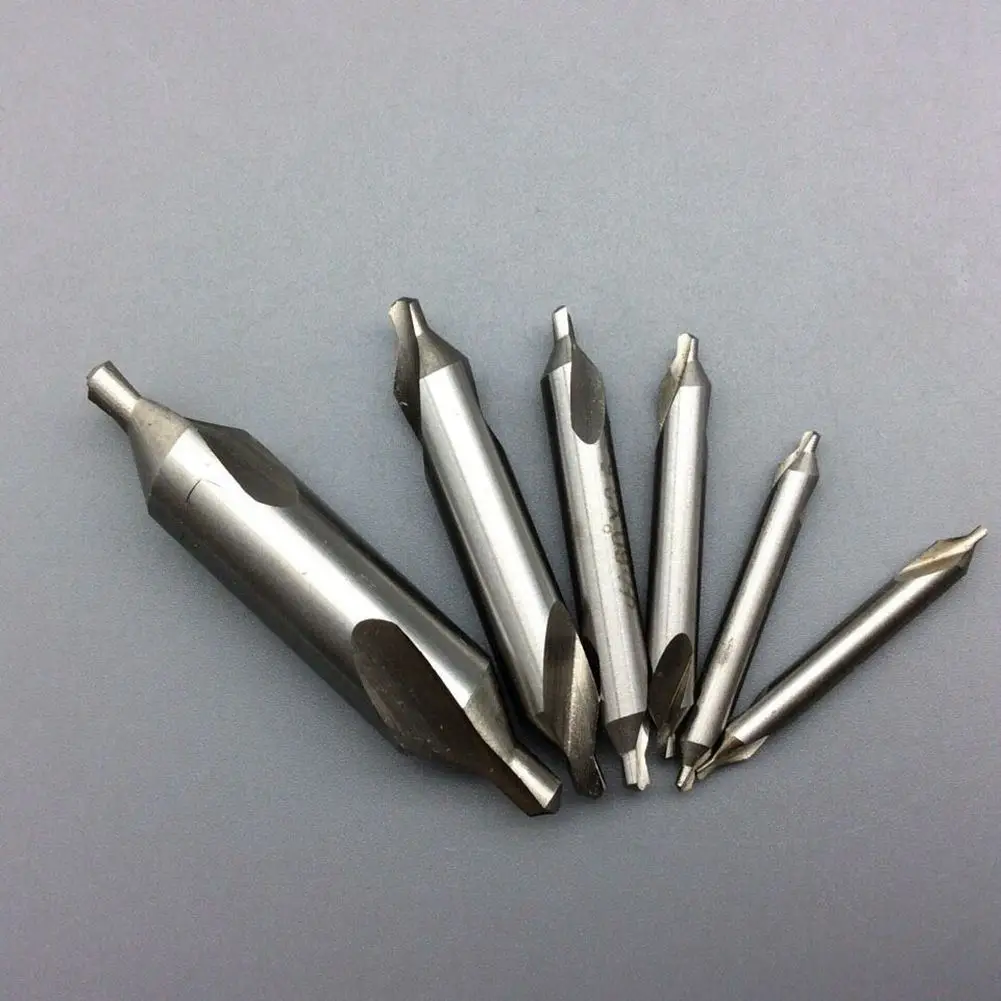 

New 6 PCS HSS Combined Center Drills Bit Set Countersink 60 Degree Angle 5/3/2.5/2/1.5/1 mm