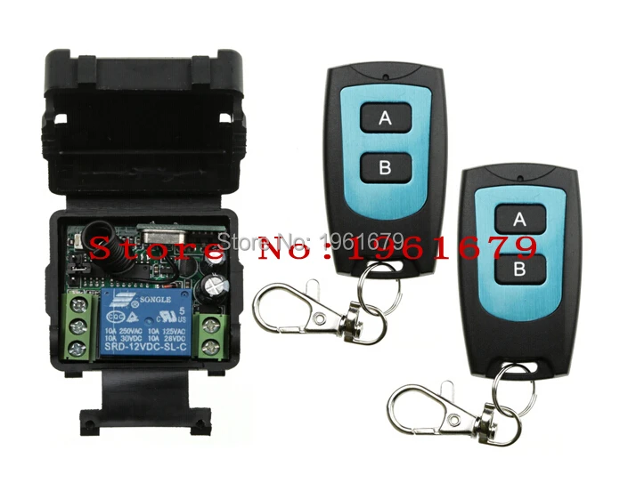 Беспроводной мини-переключатель с дистанционным управлением, 12 в пост. Тока, 1 каналов, интеллектуальная семейная система, 1 приемник + 2 водонепроницаемых передатчика