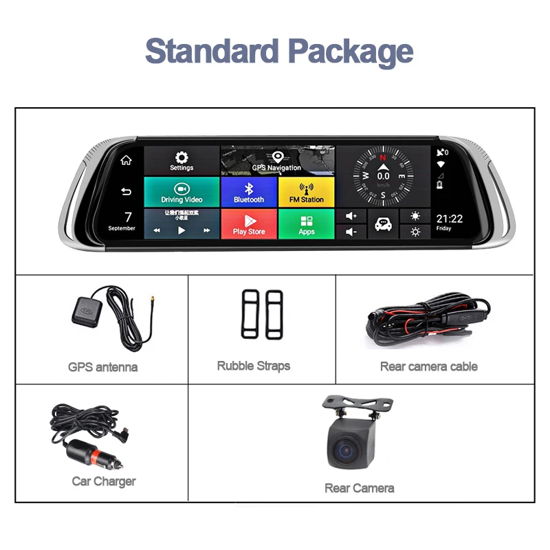 Автомобильный видеорегистратор YANTU 4G Android 10 &quot FHD 1080P ADAS авто регистратор