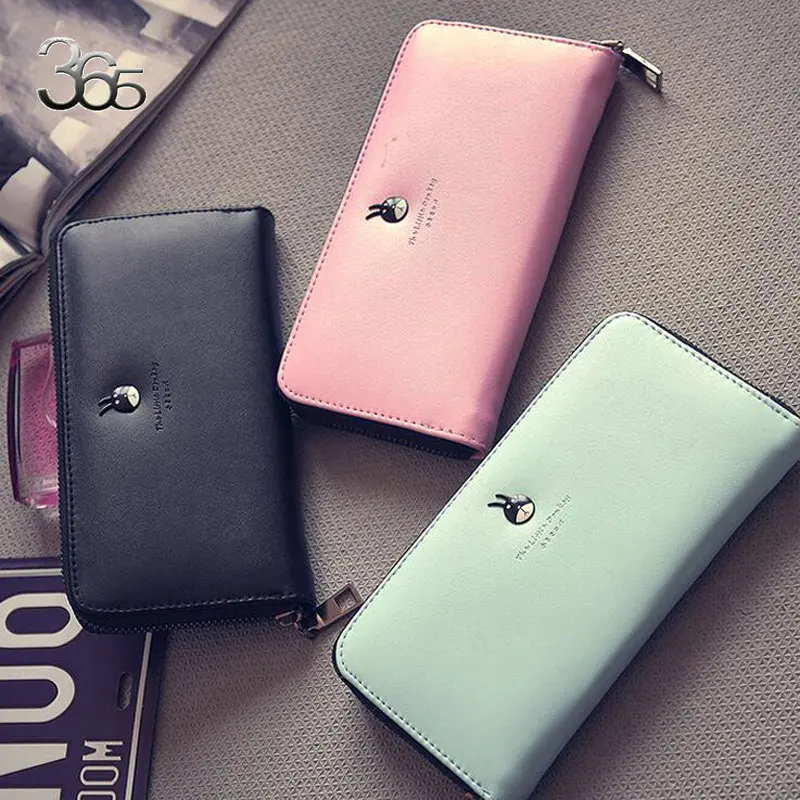 Бесплатная Доставка Женщины Длинные Сцепления Панк Осла Кошелек Кожаный