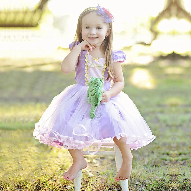 Pretty Princess Girl Party Dress Tutu Birthday Outfit Up Little Girls Summer Clothes Baby Cosplay Costume Fancy Ball | Детская одежда и
