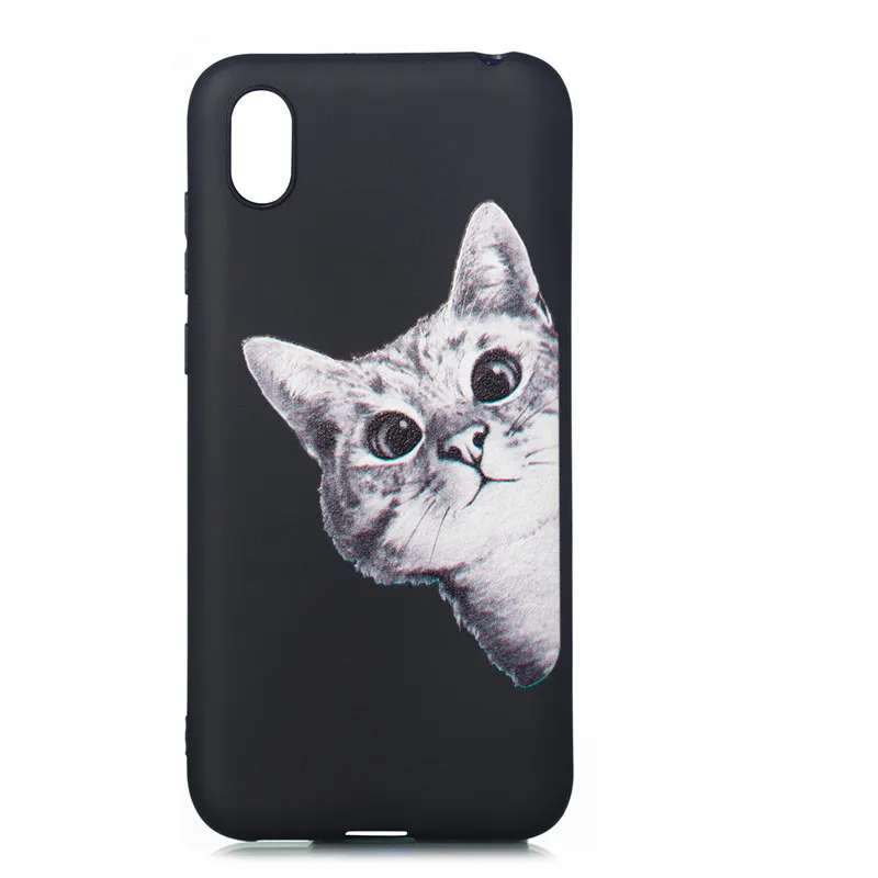 Silicone Phone Case on For Huawei Y5 2019 Cover for Coque Honor 8S Cartoon Starry Sky Moon Cat Ultra Thin Soft Cases |