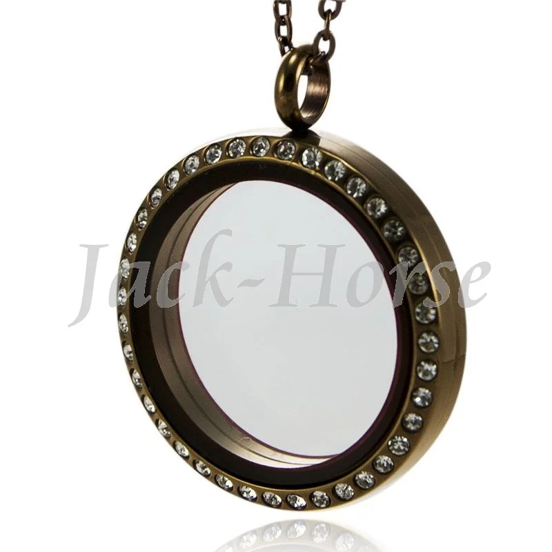 Top quality 30mm crystals chocolate floating locket stainless steel living memory | Украшения и аксессуары