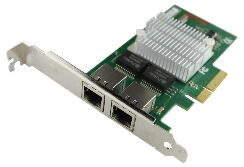 PCIe PCI Express x4 к RJ45 сервера двойной Порты и разъёмы Gigabit Ethernet 10/100/1000 Мбит/с Интерфейс