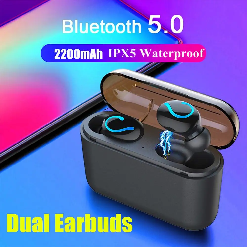 TWS беспроводные наушники Bluetooth 5 0 IPX5 гарнитура 5D стерео спортивные PK HBQ|Наушники и