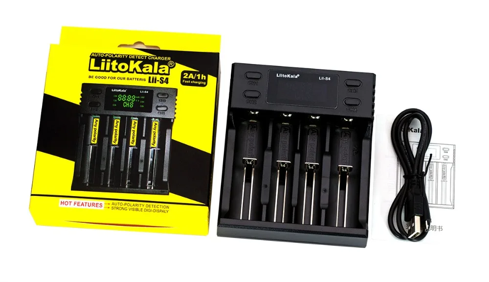 Liitkala Lii-S4 S2 S1 ЖК Зарядное устройство 3,7 V 18650 18350 18500 16340 21700 20700B 20700 14500 26650 1,2 V AA, AAA, никель-металл-гидридного Смарт Зарядное устройство