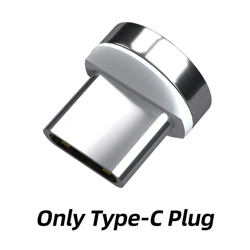 Type C plug no cable Магнитный кабель ANMONE type-C для быстрой зарядки, Магнитный провод USB C для мобильных планшетов Android, зарядный шнур type-C, кабели для передачи данных для телефонов - Цвет: Type C plug no cable