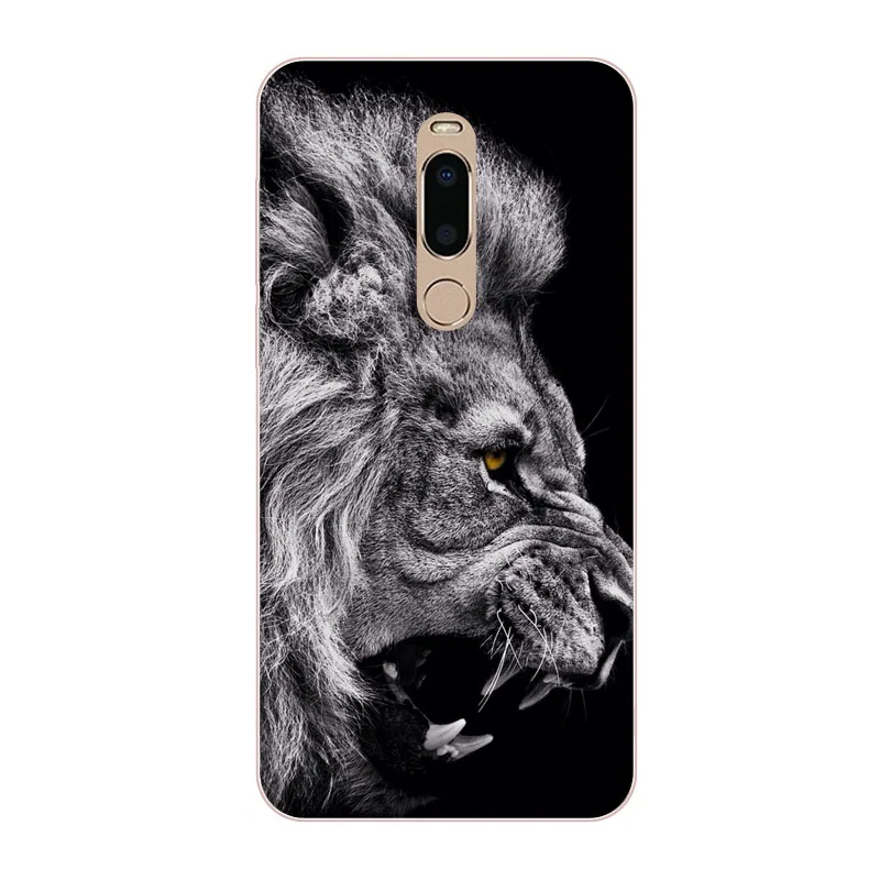 meizu X8 Case Silicon Tiger lion Painting Soft TPU Back Cover for x8 Phone protect Bags shell |