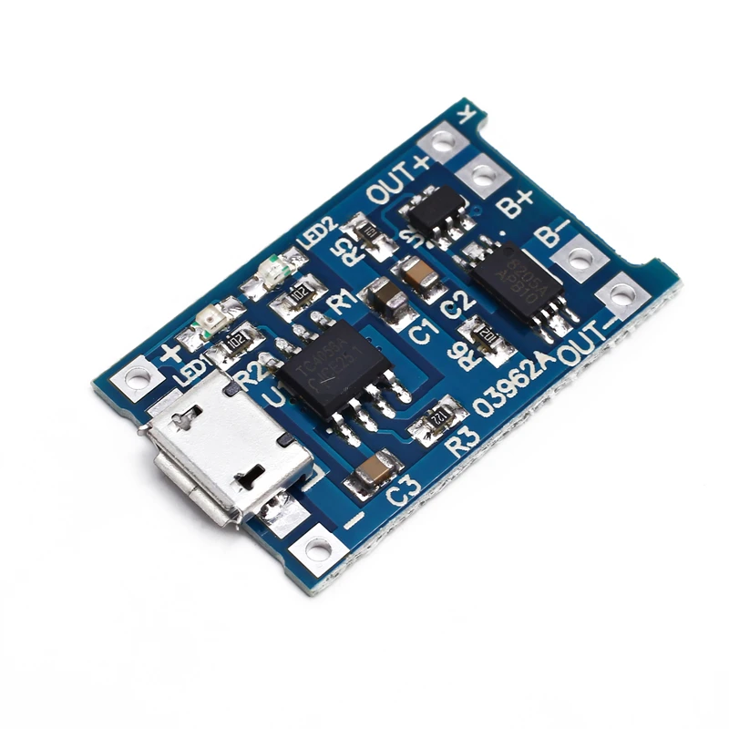 Micro USB 5V 1A 18650 модуль зарядного устройства литиевой батареи зарядная плата с