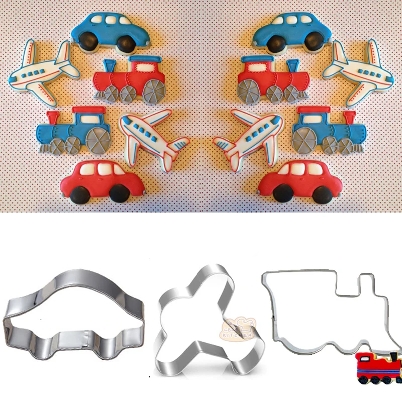 1 шт patisserie reposteria Traffic Car Train Moldes металлический резак для печенья мастики
