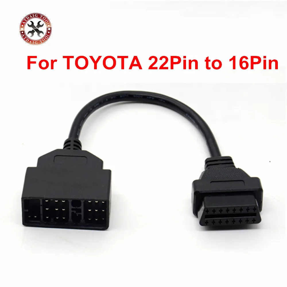 Для Toyota 22 Pin до 16 OBD2 Диагностический Кабель адаптер для автомобиля 22pin к 16pin OBD