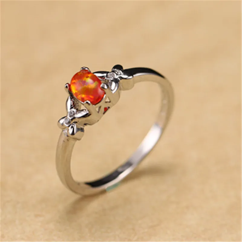 Набор женских колец WalerV с бабочкой модное очаровательное кольцо овальным