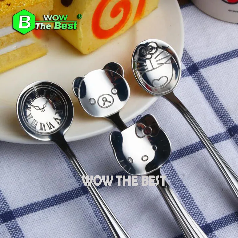 1 шт. детская ложка из нержавеющей стали|creative spoons|spoon cartooncartoon spoon |