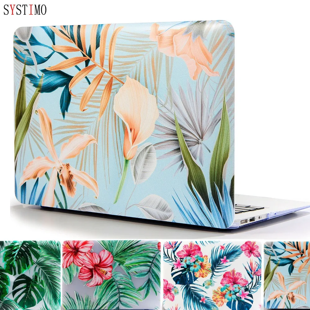 SYSTIMO красивый чехол для ноутбука с цветочным принтом Apple Macbook Air Pro Retina 11 12 13 15