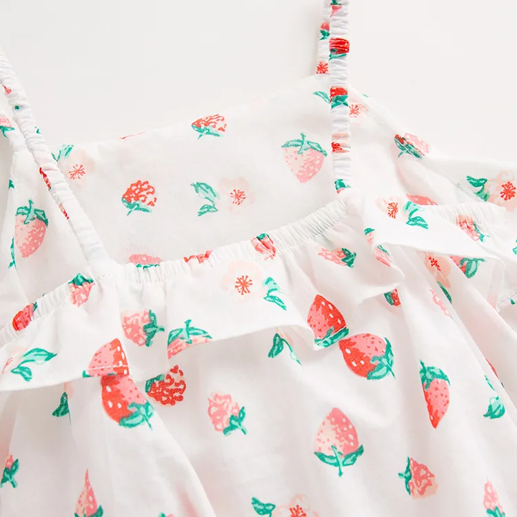 Милый бутик клубничный принт Мягкая ткань маленький ребенок ползунки | Мать и