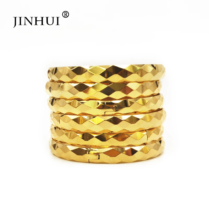 Новые модные роскошные золотистые браслеты Jin Hui женские эфиопские Ближнего