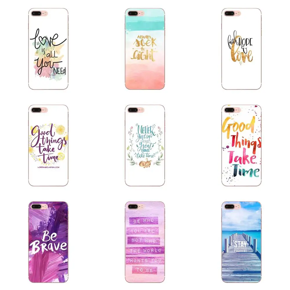 Положительный хороший Vibe Only Love Happy Trust для Huawei Mate 7 8 9 10 20 P8 P9 P10 P20 P30 Lite Plus Pro 2017 TPU