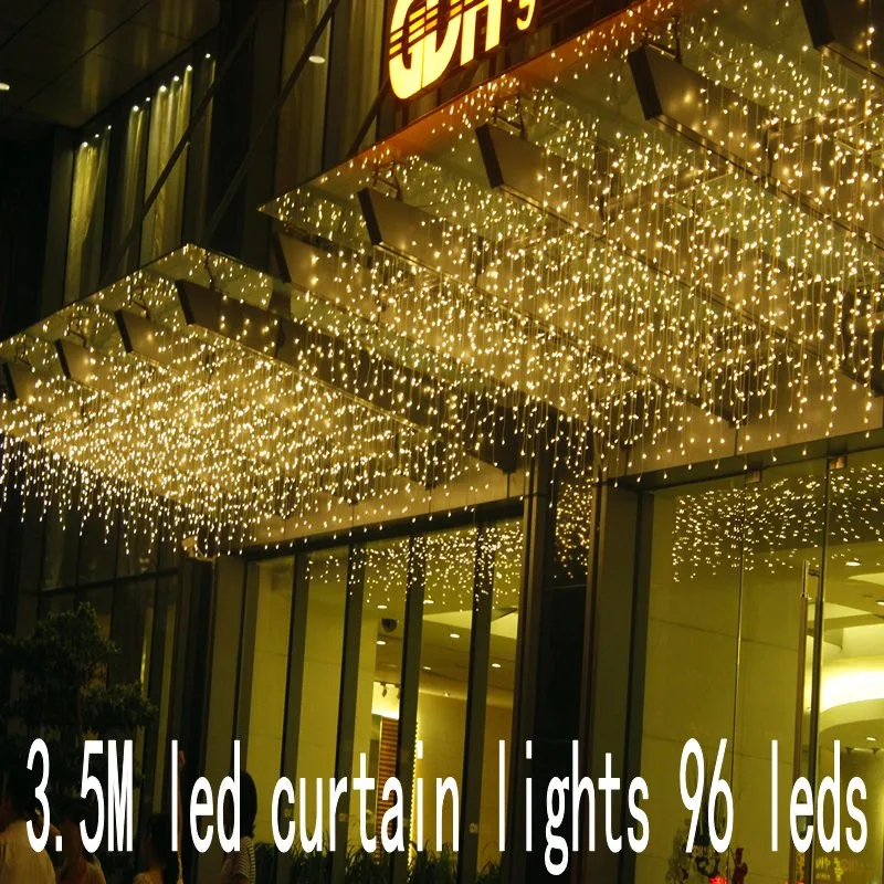 Рождественская гирлянда СВЕТОДИОДНЫЙ занавес сосулька струнный светильник 220 В 3