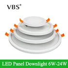 Светодиодный светильник с регулируемой яркостью 6 Вт 12 Вт 18 Вт 24 Вт, ультратонкая рамка, светодиодный светильник, квадратный круглый светодиодный потолочный светильник 85-265 в перем. Тока