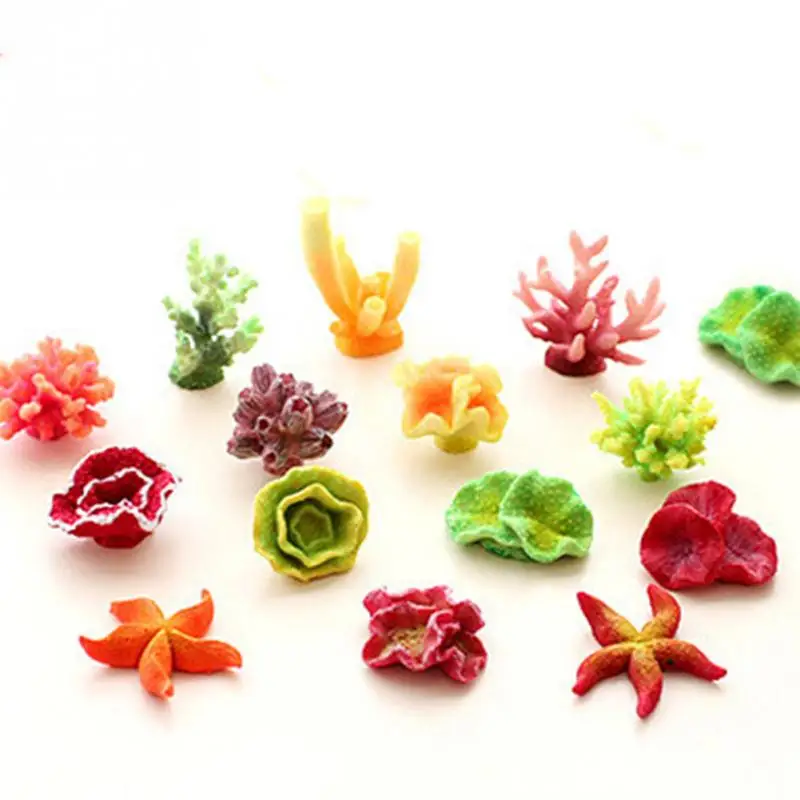 15 стилей аквариум мини коралловый декор искусственные резиновые кораллы