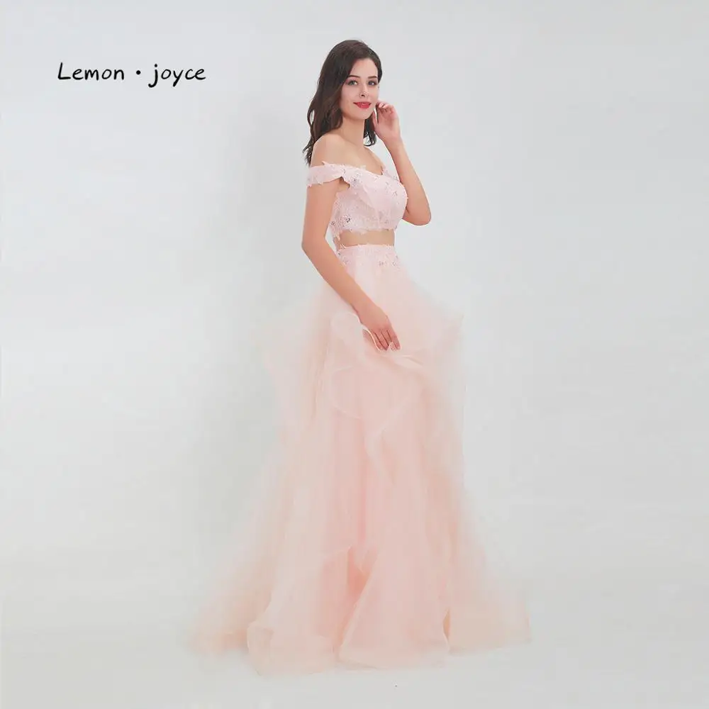 Lemon joyce формальные розовые вечерние платья 2020 сексуальные двухкомпонентные