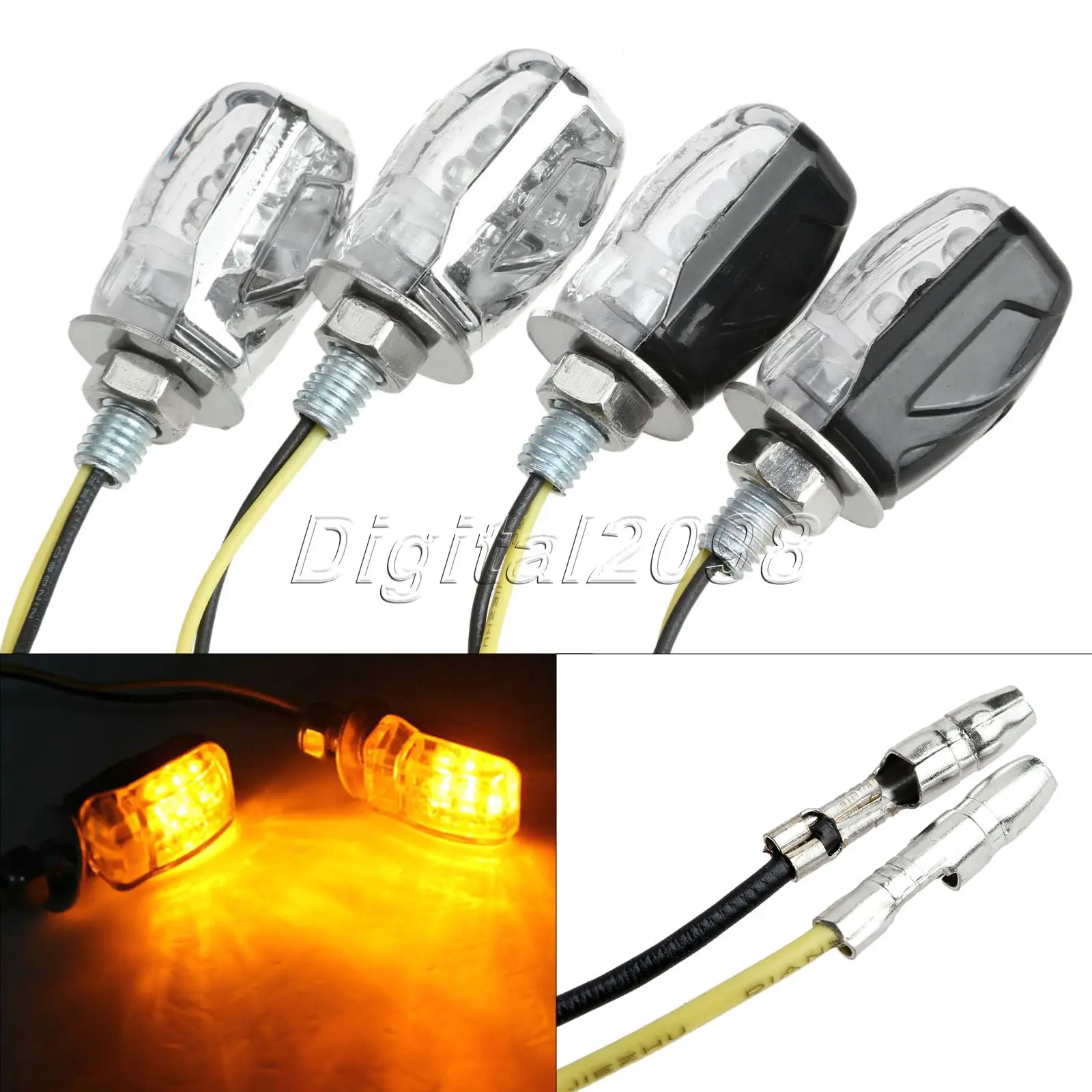 2 шт. поворотники для мотоцикла 6 светодиодов|flasher for led|flasher ledflasher light |