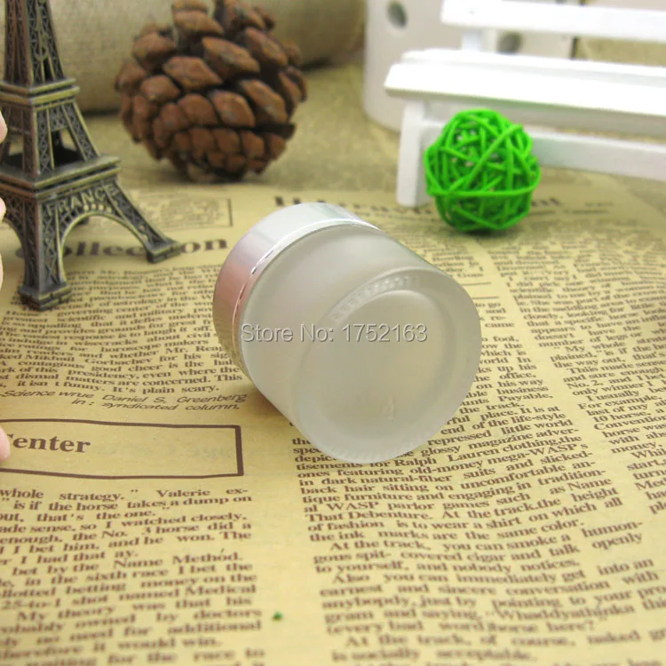 15 г Матовая Стеклянная банка для крема косметическая с режущей линией