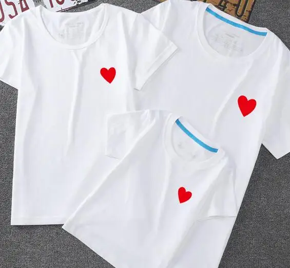 Бежевый Одинаковые комплекты для семьи футболки с надписью «love» Одежда для мамы и дочки платье для мамы и дочки футболки для папы и сына, одежда 4XL 5XL - Цвет: Бежевый