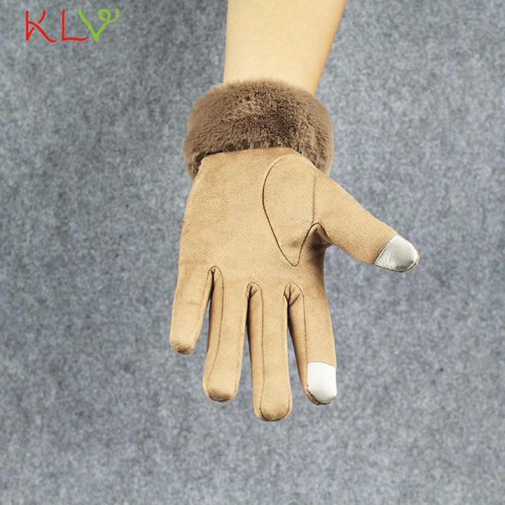 

Gloves Women Men Winter Solid Leather Gloves Autumn Winter Warm Fur Female Gloves Mittens Handschoenen 18oct30