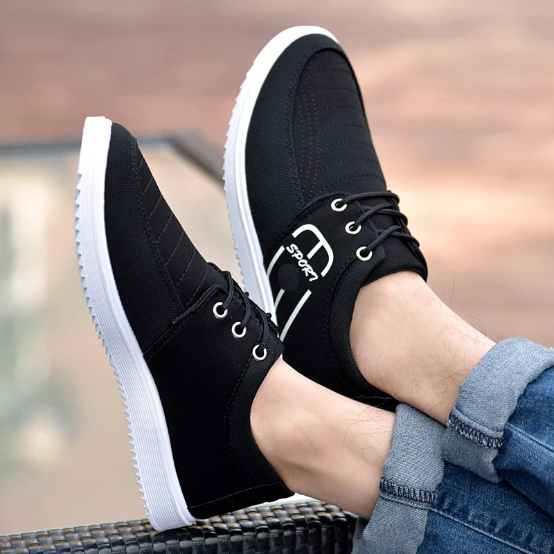 2018 spring and summer new men's breathable casual shoes non-slip canvas running Korean version of the wild sports | Спорт и