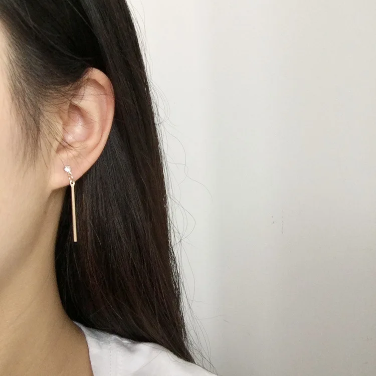 2020 корейские модные Асимметричные Длинные серьги цепочки элегантные ювелирные