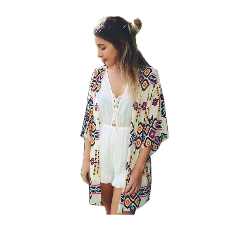 Женский шифоновый кардиган кимоно с принтом свободного покроя|chiffon kimono|kimono