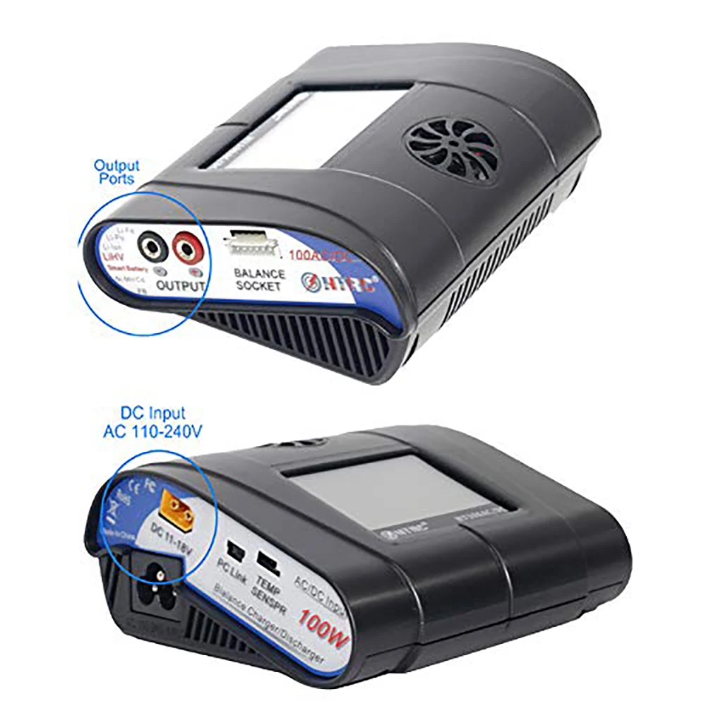 Зарядное устройство HTRC HT106 AC/DC 100 Вт 10A зарядное Lilon/LiPo/LiFe/LiHV RC балансирующее