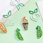 Креативные милые мини-зажимы для бумаги в форме моркови мороженого прозрачные Зажимы для бумаг для фотографий билетов заметок письмо канцелярские принадлежности