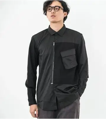 S 6XL! Большая Модная рубашка. Рубашка мужская свободная оригинальный