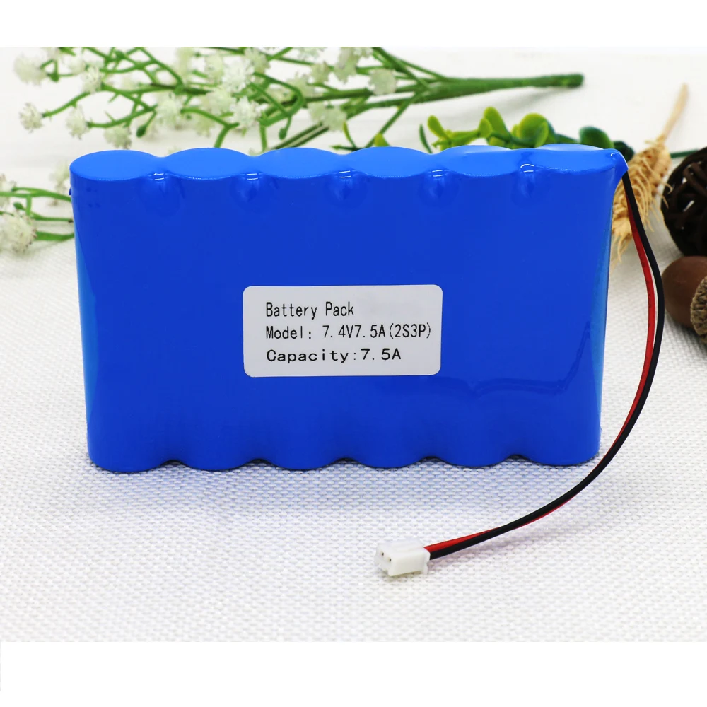 KLUOSI 8,4 V батарея 2S3P 7,4 V/8,4 V 7500 mAh литий-ионный аккумулятор с 5А BMS для фонари велосипедные CCTV/камера/игрушка и т. д