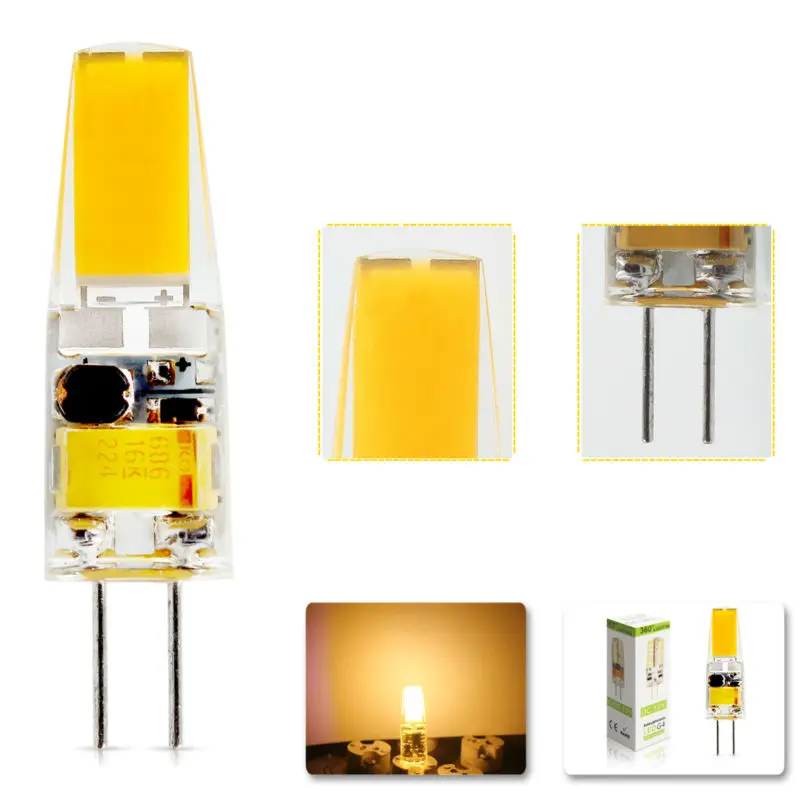 Диммируемая Светодиодная лампа G4 AC DC 12V SMD 6W сменная галогенная 2018 угол свечения 1