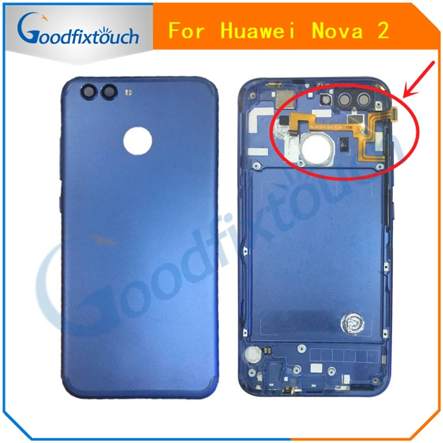 Задняя крышка батарейного отсека для Huawei Nova 2 задний корпус с датчиком отпечатка
