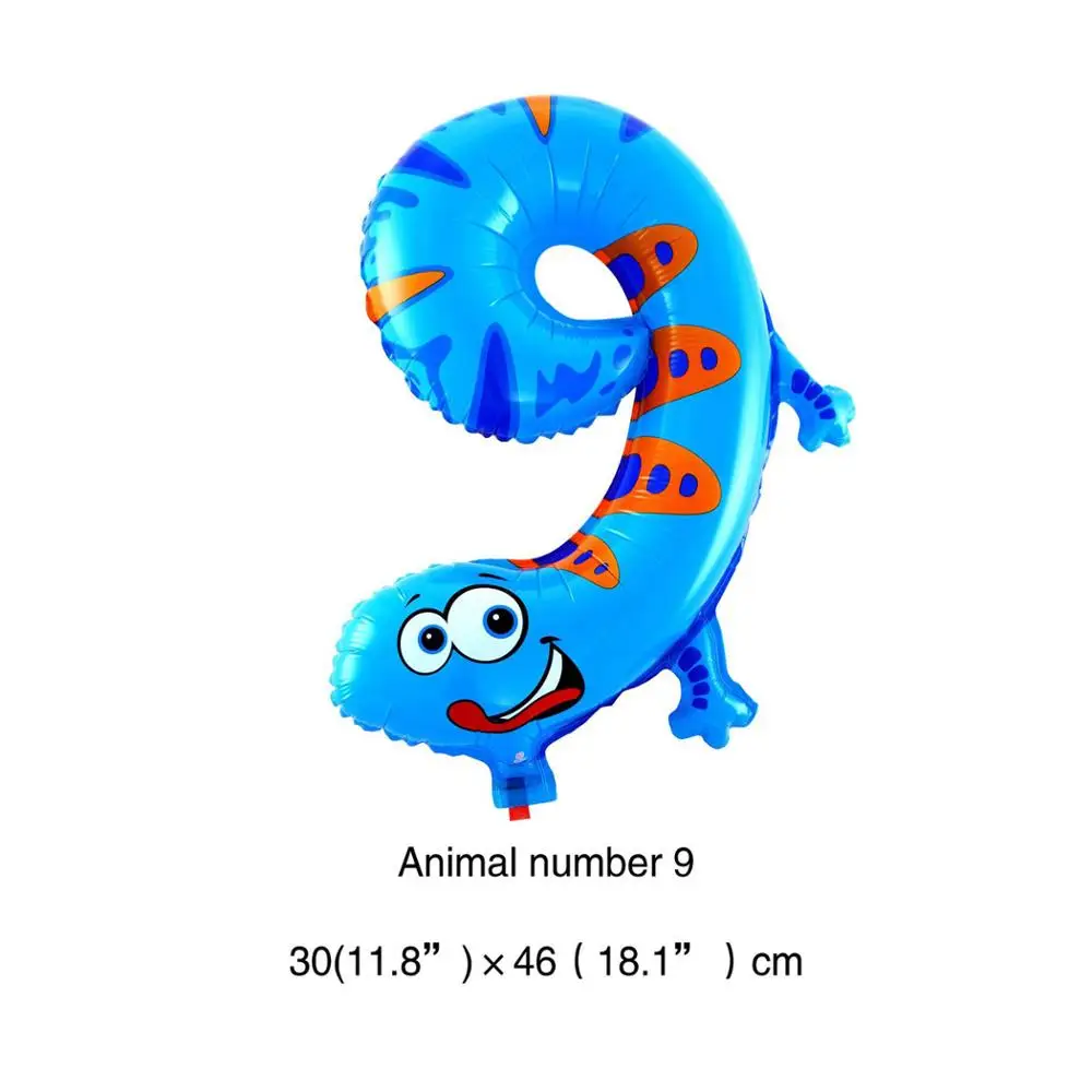 1 шт. воздушные шарики в форме животных с цифрами фольгированные шары свадебное